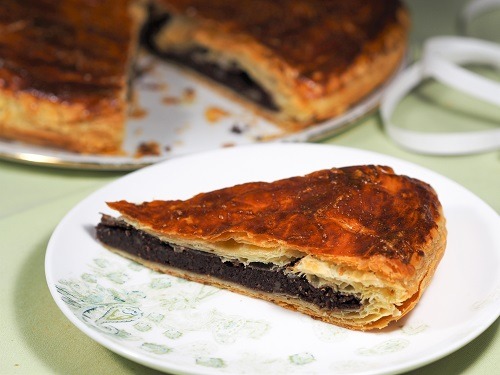 French Galette des Rois with Chocolate and Almond Filling