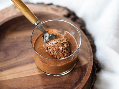 Milk and Dark Chocolate Mousse with Pinch of Salt recipe