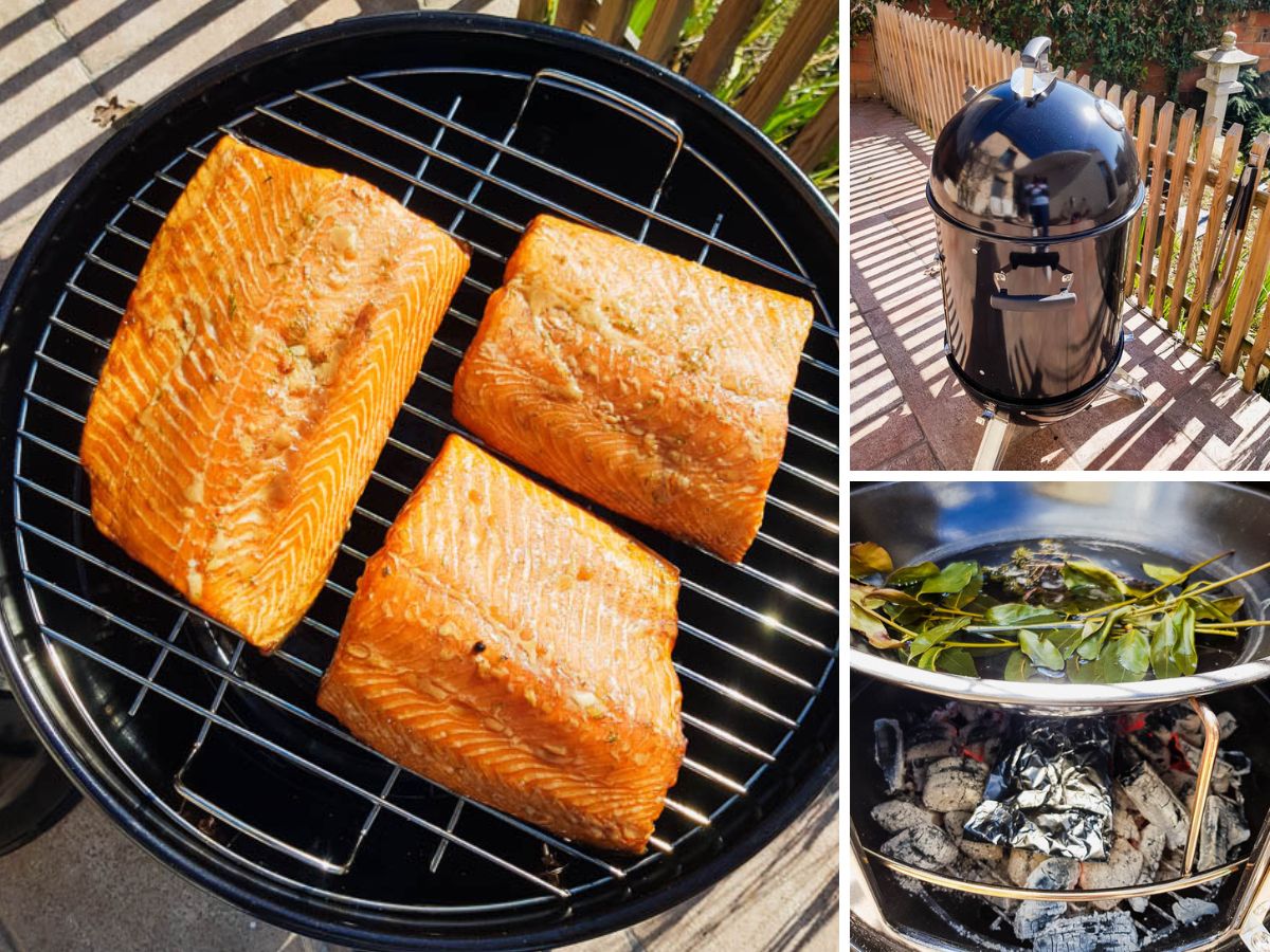 cuisson du saumon au fumoir fumé à chaud à basse température