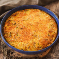 Leek gratin like a clafoutis