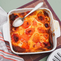 clafoutis à l'abriicot pour le goûter